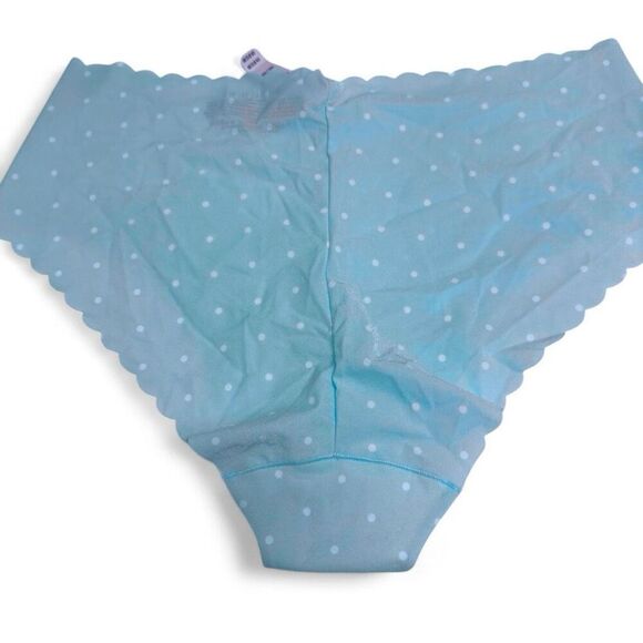NWT (XXL) Victoria’s Secret HipHugger Panty - Seamless Light Blue Polka Dot Desi - Picture 2 of 5